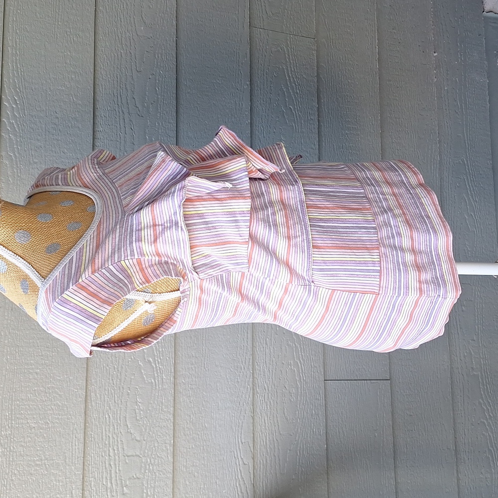Y2k Marc By Marc Jacobs Pieced Tiered Rainbow Stripe Short Sleeve Muscle T Sz S - Picture 3 of 10